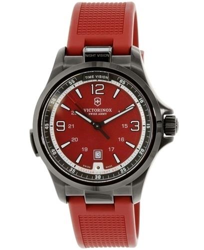 Victorinox Night Vision Herreklokke 241717 Rød/Gummi Ø42 mm