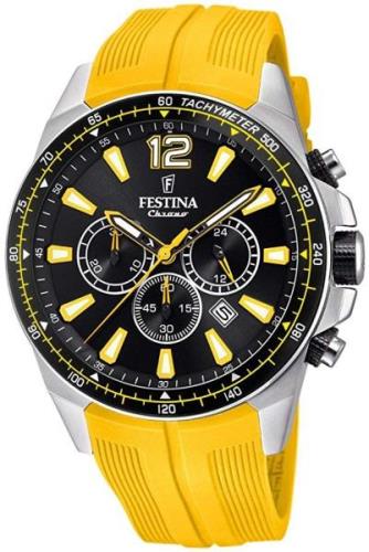 Festina Sport Herreklokke F20376-4 Sort/Gummi Ø47 mm