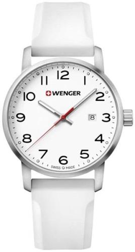 Wenger 99999 Herreklokke 01.1641.106 Hvit/Gummi Ø42 mm