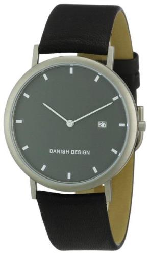 Danish Design Classic Herreklokke 3316282 Grå/Lær Ø39 mm