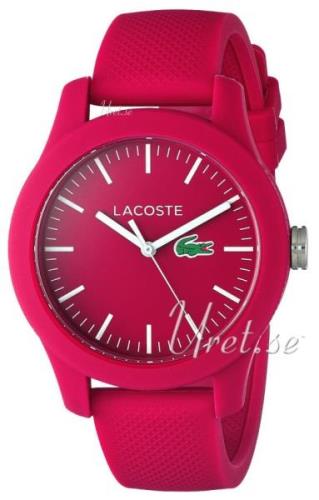 Lacoste 12.12 Dameklokke 2000957 Rosa/Gummi Ø38 mm