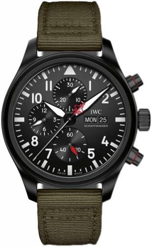 IWC Pilots Herreklokke IW389104 Sort/Lær Ø44.5 mm