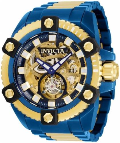 Invicta Reserve Herreklokke 33808 Blå/Gulltonet stål Ø56 mm