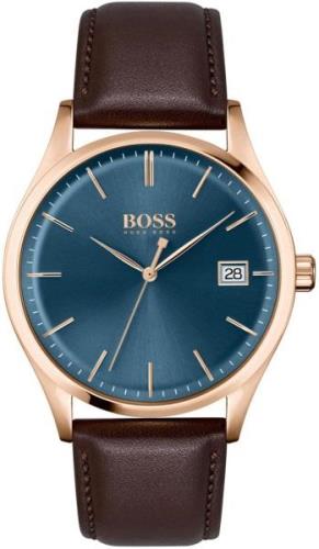 Hugo Boss Commissioner Herreklokke 1513832 Blå/Lær Ø42 mm