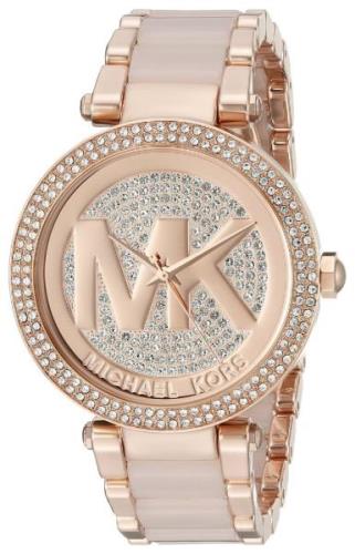 Michael Kors Parker Dameklokke MK6176 Rosegullfarget/Rose-gulltonet