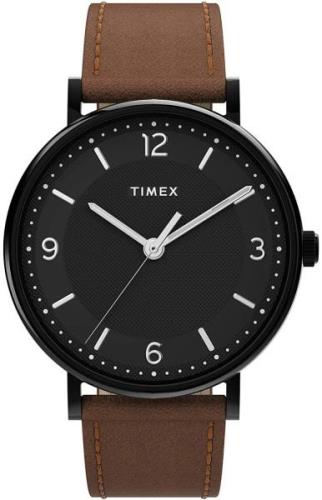 Timex 99999 Herreklokke TW2U67400 Sort/Lær Ø41 mm