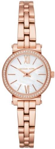 Michael Kors Sofie Dameklokke MK3834 Hvit/Rose-gulltonet stål Ø26 mm