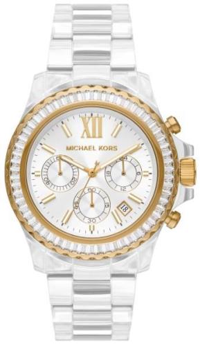 Michael Kors Everest Dameklokke MK7238 VALUE_INKNOWN Hvit/Stål Ø42