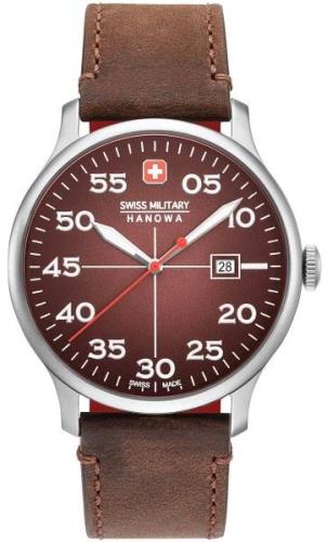 Swiss Military Hanowa Herreklokke 06-4326.04.005 Brun/Lær Ø43 mm