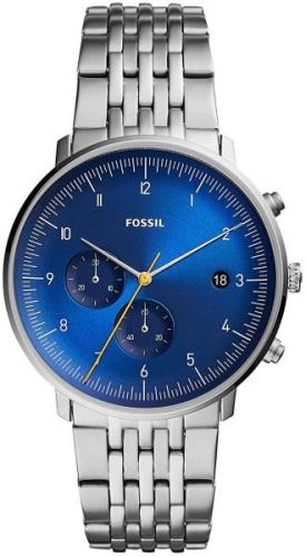 Fossil Chase Timer Herreklokke FS5542 Blå/Stål Ø42 mm