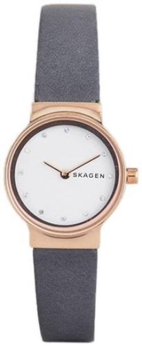 Skagen Freja Dameklokke SKW2669 Hvit/Lær Ø26 mm