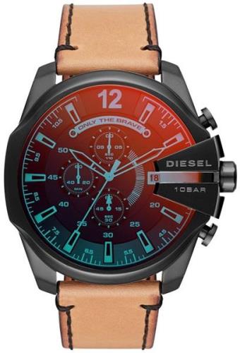 Diesel Chronograph Herreklokke DZ4476 Sort/Lær Ø51 mm