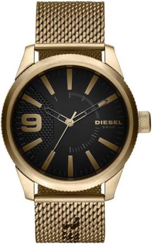 Diesel 99999 Herreklokke DZ1899 Sort/Gulltonet stål Ø46 mm