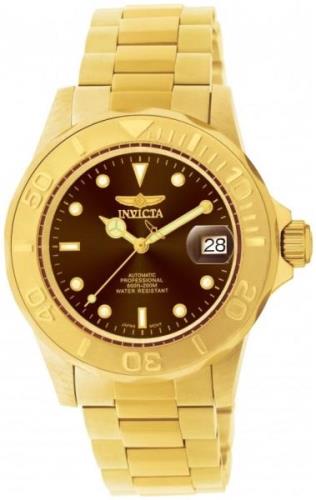 Invicta Pro Diver Herreklokke 11240 Brun/Gulltonet stål Ø43 mm