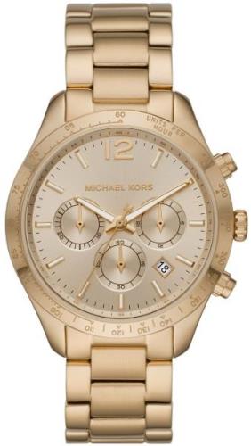 Michael Kors Layton Dameklokke MK6795 Gullfarget/Gulltonet stål Ø42