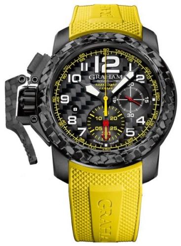 Graham Chronofighter Herreklokke 2CCBK.B15A Sort/Gummi Ø47 mm