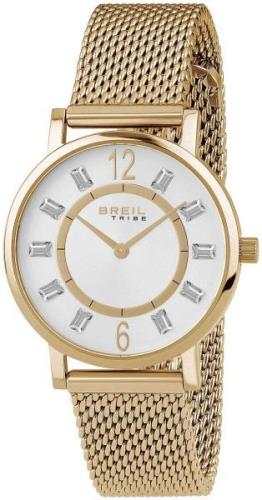 Breil Tribe Dameklokke EW0403 Hvit/Gulltonet stål Ø32 mm