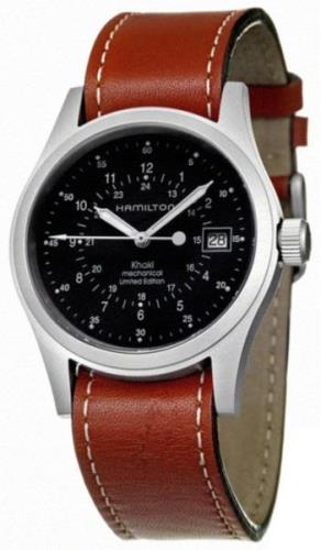 Hamilton Herreklokke H91459533 Khaki Sort/Lær Ø38 mm