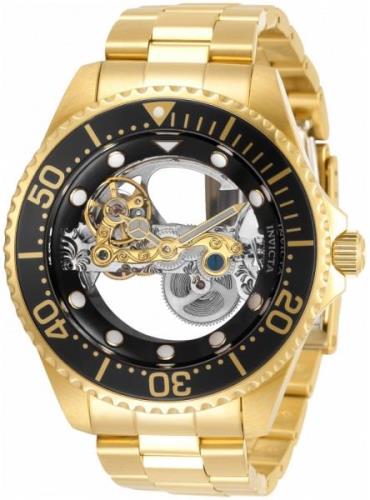 Invicta Herreklokke 34447 Pro Diver Skjelettkuttet/Gulltonet stål