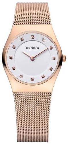 Bering Dameklokke 11927-366 Classic Hvit/Rose-gulltonet stål Ø27 mm