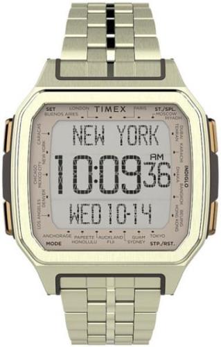 Timex Herreklokke TW2U17100 Command LCD/Gulltonet stål