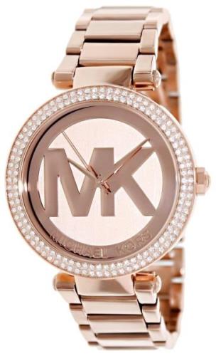 Michael Kors Dameklokke MK5865 Parker Gullfarget/Rose-gulltonet stål