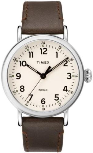 Timex Herreklokke TW2T20700 Beige/Lær Ø40 mm