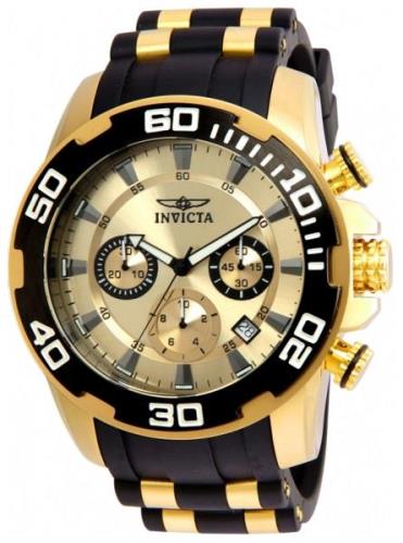 Invicta Herreklokke 22346 Pro Diver Gulltonet/Gulltonet stål Ø50 mm