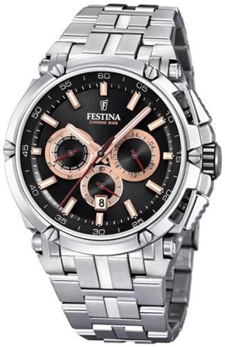 Festina Herreklokke F20327-8 Sport Sort/Stål Ø44 mm