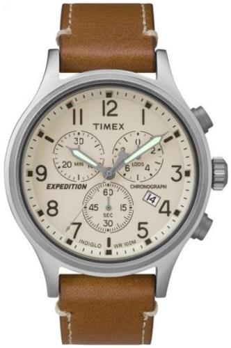 Timex Herreklokke TW4B09200 Expedition Beige/Lær Ø42 mm