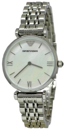 Emporio Armani Dameklokke AR1682 Dress Hvit/Stål Ø32 mm