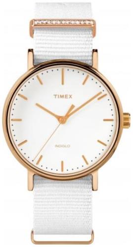 Timex Dameklokke TW2R49100D7 Weekender Hvit/Tekstil Ø37 mm