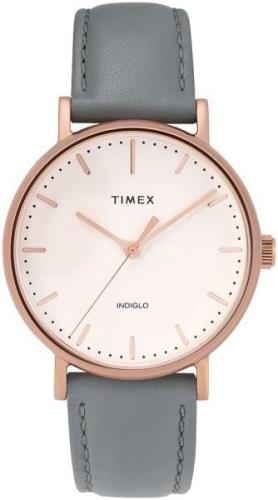 Timex Dameklokke TW2T31800 Fairfield Beige/Lær Ø37 mm