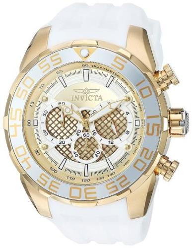 Invicta Herreklokke 26303 Speedway Gulltonet/Gummi Ø50 mm