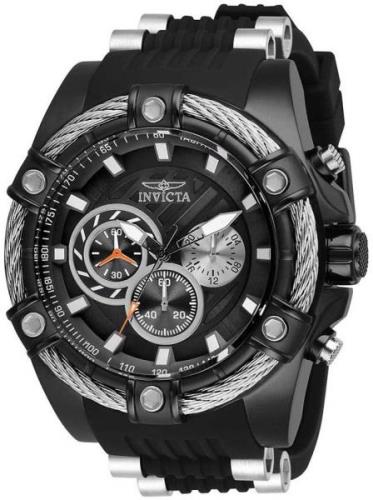 Invicta Herreklokke 28016 Bolt Sort/Stål Ø52 mm