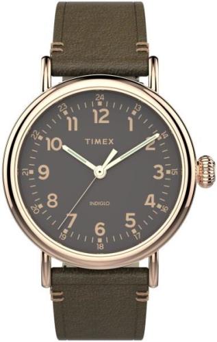 Timex Herreklokke TW2U03900 Standard Grå/Lær Ø41 mm