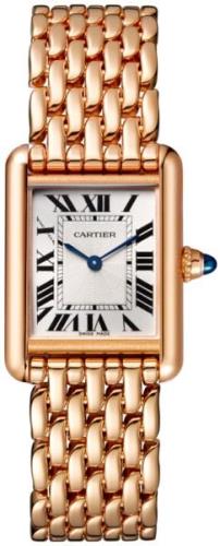 Cartier Dameklokke WGTA0023 Tank Louis Sølvfarget/18 karat rosé gull