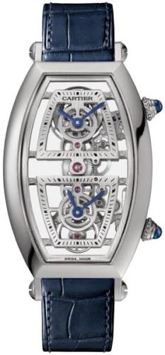 Cartier Herreklokke WHTN0006 Prive Skjelettkuttet/Lær