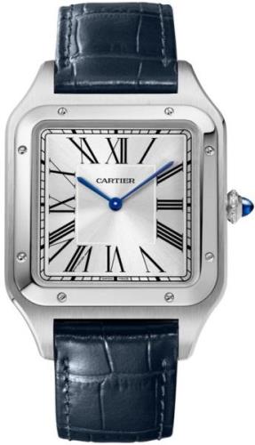 Cartier Herreklokke WSSA0032 Santos Dumont Sølvfarget/Lær