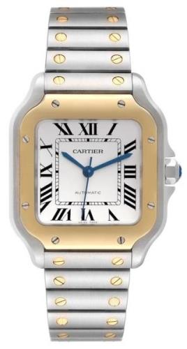 Cartier Herreklokke W2SA0016 Santos De Sølvfarget/Stål