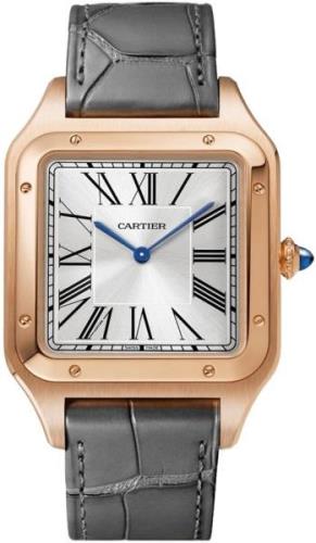 Cartier Herreklokke WGSA0032 Santos Dumont Sølvfarget/Lær