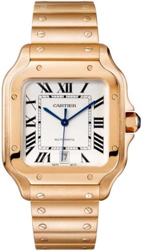Cartier Herreklokke WGSA0018 Santos De Sølvfarget/18 karat rosé gull