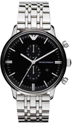 Emporio Armani Herreklokke AR0389 Classic Sort/Stål Ø43 mm