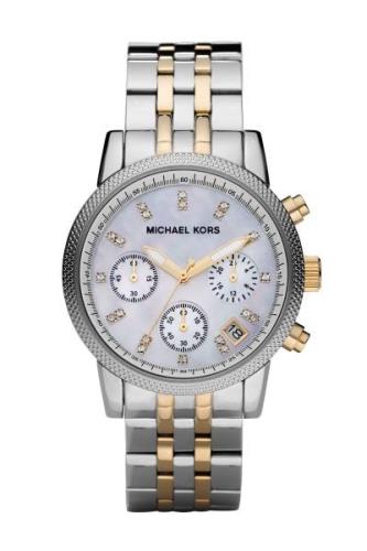 Michael Kors Dameklokke MK5057 Ritz Hvit/Gulltonet stål Ø38 mm