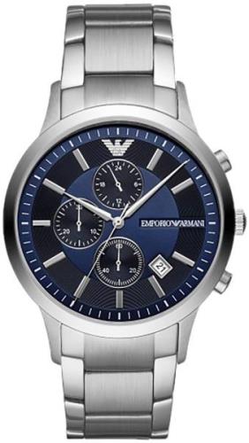 Emporio Armani Herreklokke AR11164 Renato Blå/Stål Ø43 mm