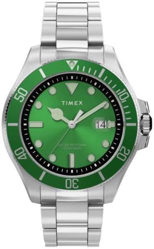 Timex Herreklokke TW2U72000 Grønn/Stål Ø42 mm