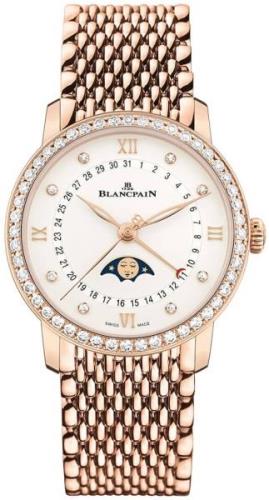 Blancpain Dameklokke 6126-2987-MMB Villeret Hvit/18 karat rosé gull