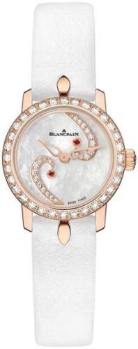 Blancpain Dameklokke 0063A-2954-63A Ladybird Ultraplate Hvit/Lær