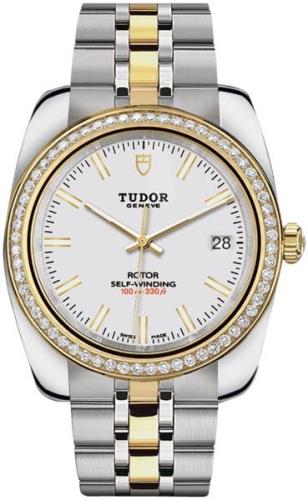 Tudor 21023-0007 Classic Date Hvit/Gulltonet stål Ø38 mm