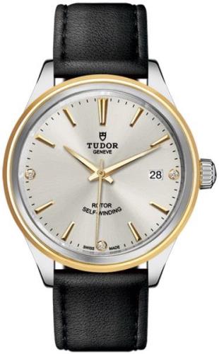 Tudor 12503-0011 Style Sølvfarget/Lær Ø38 mm